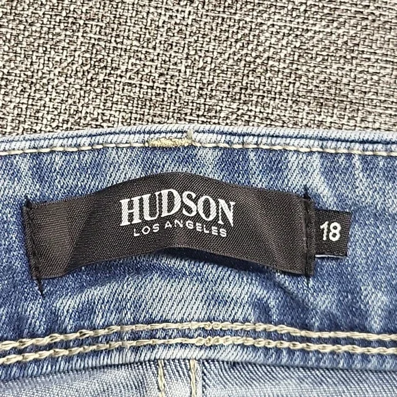 Hudson Ladies Everyday Trendy Modern Straight Leg Jeans w Pockets Size 18 Blue - Picture 8 of 11